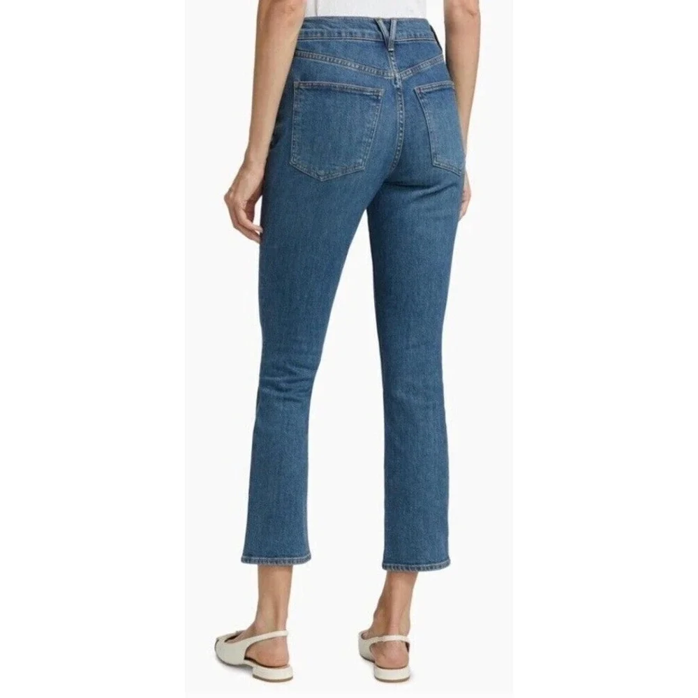 Veronica Beard Jeans Womens 25 Ryleigh Slim Straight Ankle Wanderer Dust Blue
